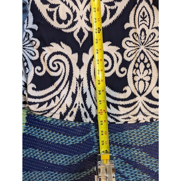 INC International Concepts Flowy Navy and White Midi Skirt - Picture 5 of 5